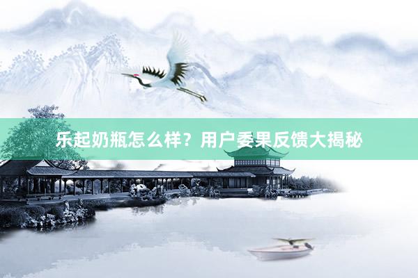 乐起奶瓶怎么样？用户委果反馈大揭秘